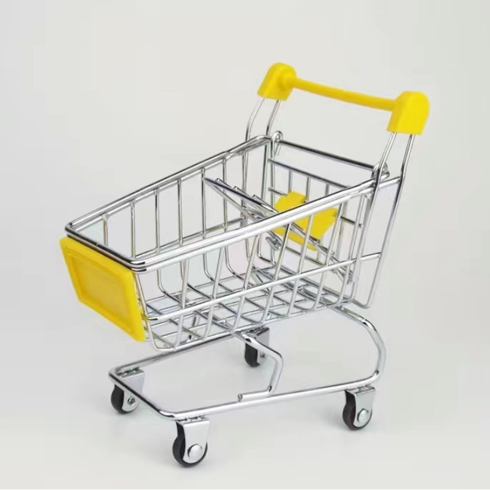 Mini Shopping Cart Storage/Perfect For Kids Pretend Shopping 🛍️ /Toy - 1PC - Picture 3 of 12